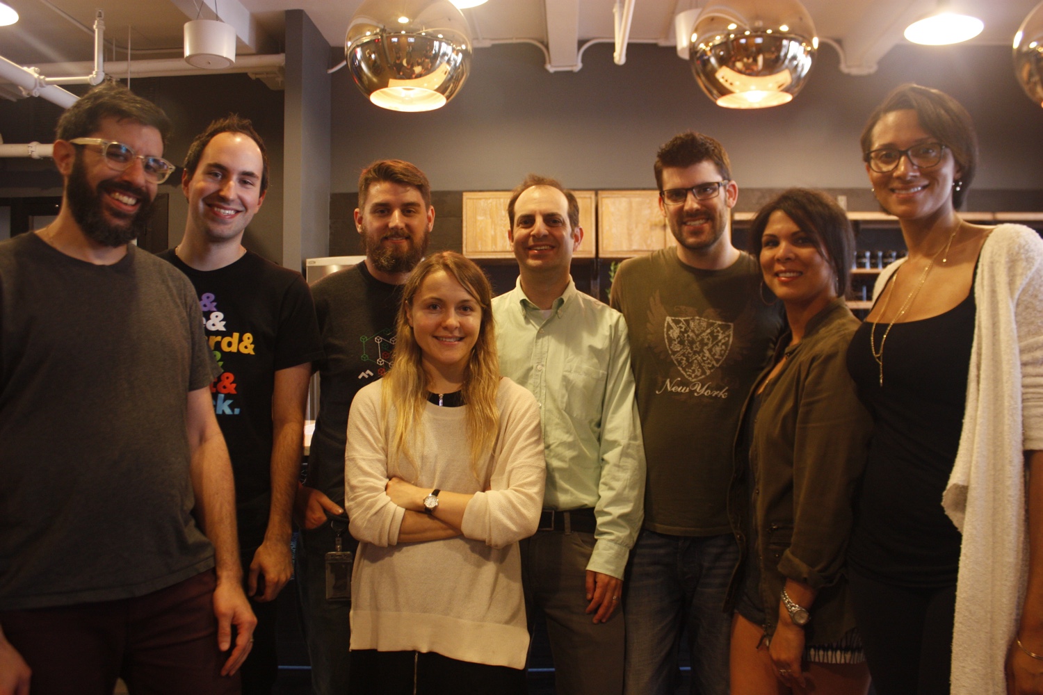 The Code Climate team. Helmkamp is third from right.