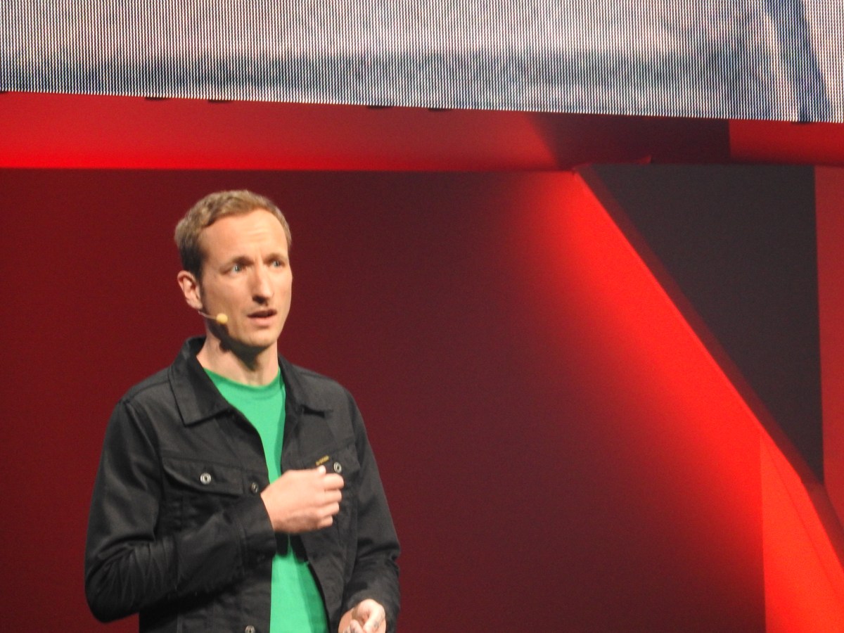 Martin Sahlin, head of Coldwood Interactive, seemed shy while talking about Unravel at EA's press briefing at E3 2015.