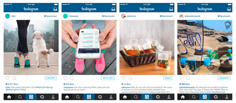 Instagram ads with actionable buttons