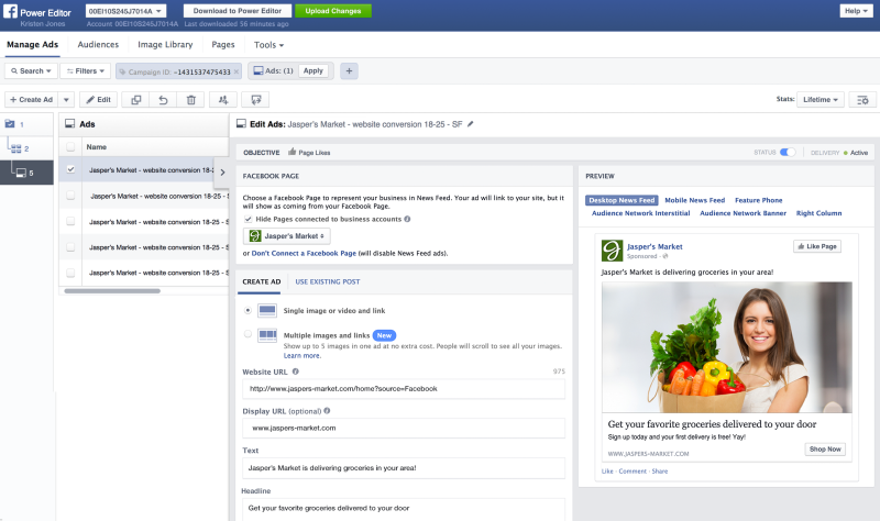 Facebook's improved Power Editor offers better search and batch-editing tools for big advertisers.