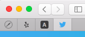 By sliding your open tabs to the left in Safari, you can create these page icons that bookmark the URLs.