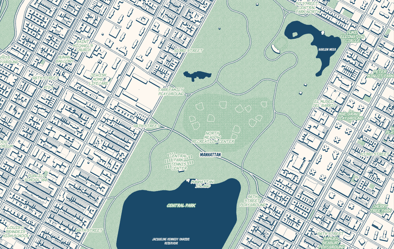 The Comic! map style in Mapbox Studio.