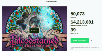 With $4.2M raised, Bloodstained: Ritual of the Night is Kickstarter’s most funded video game