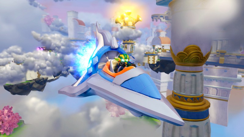 Skylanders SuperChargers has vehicles like this Sky Slicer.