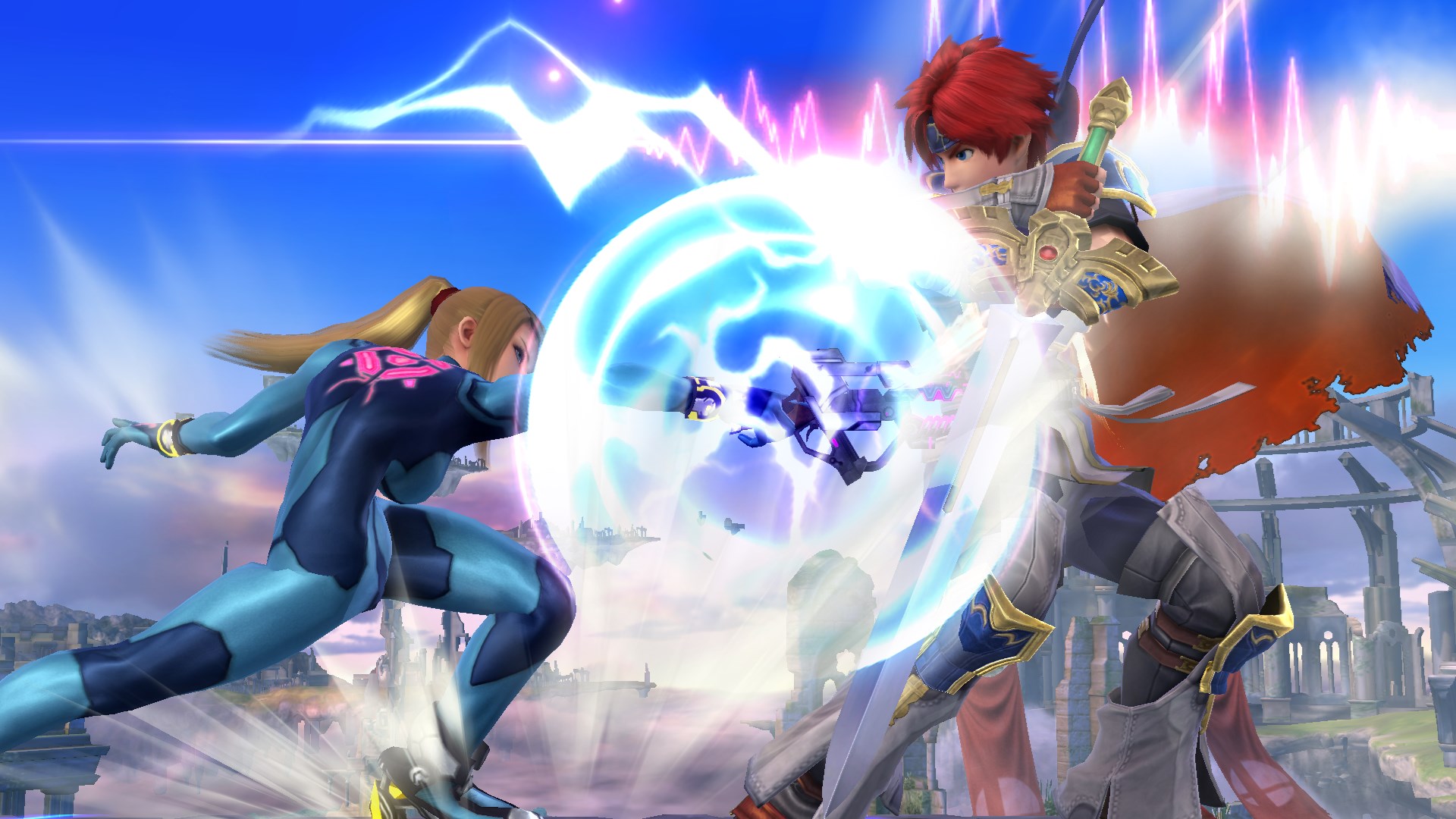 Zero Suit Samus got hit by the nerf beam.