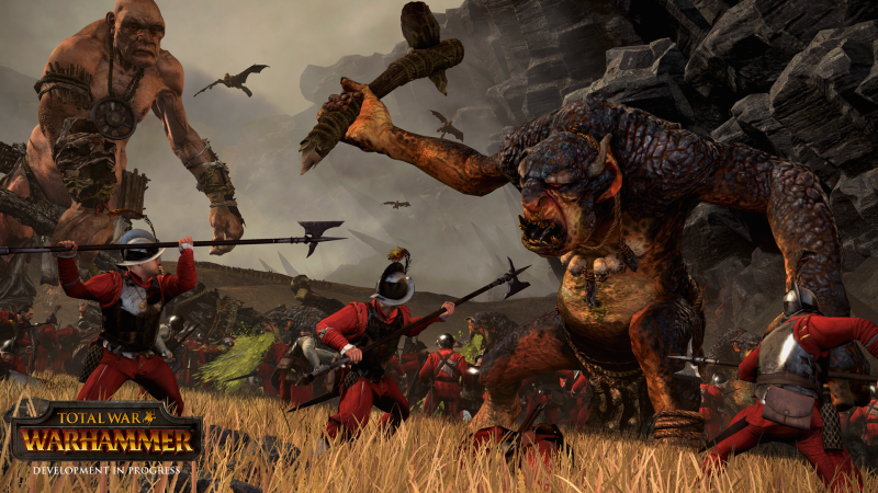 Troll fighting in Total War: Warhammer.
