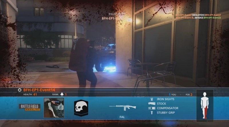 This guy just finished shooting me in Battlefield Hardline: Criminal Activity.