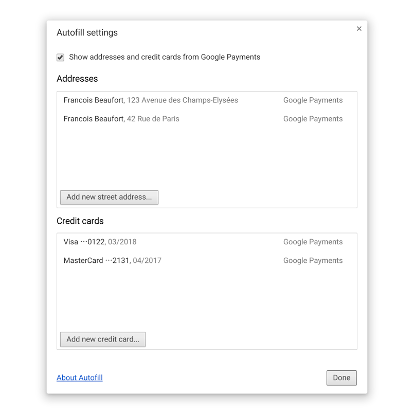 chrome-payments