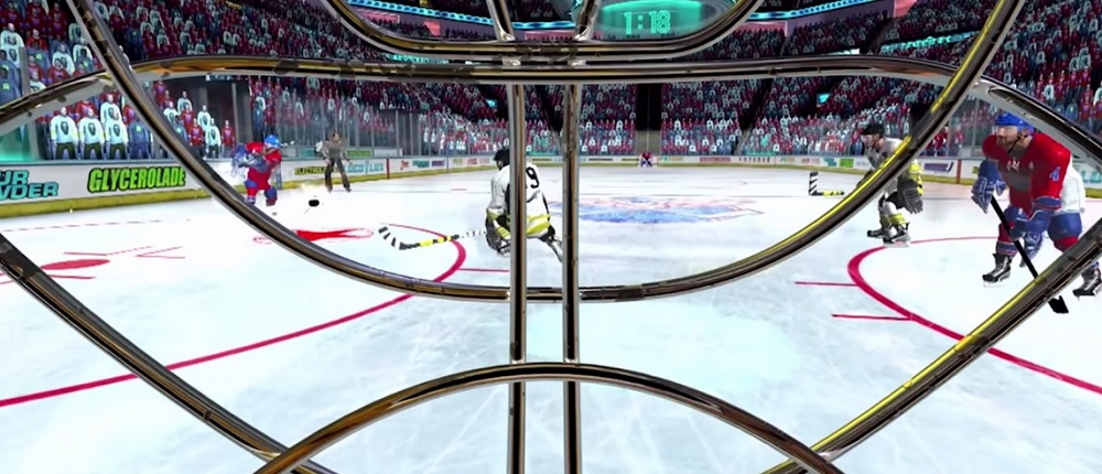 The hockey game in VR Sports Challenge is a lot of fun.