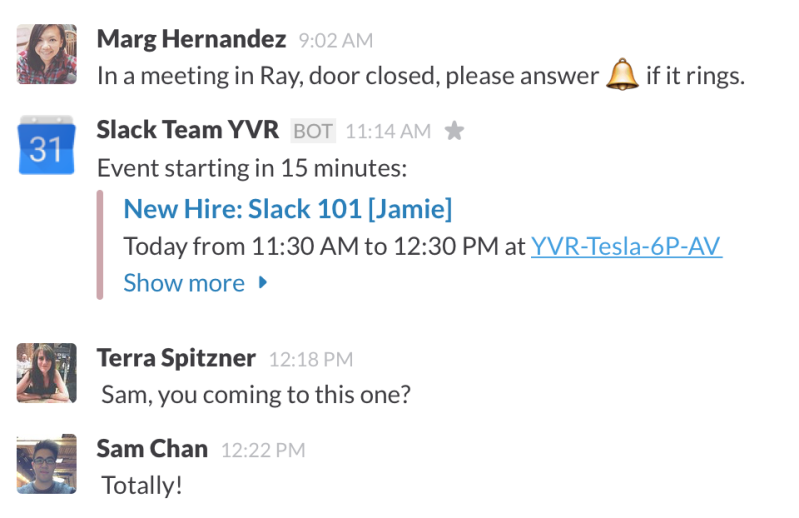 1 - in Slack screenshot