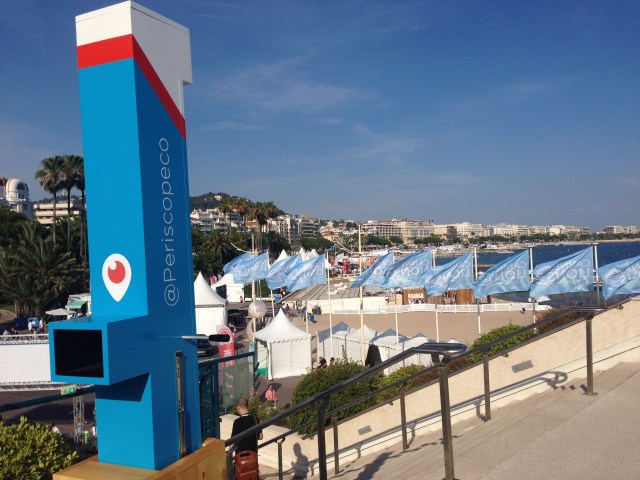 The Periscope team was in Cannes with a real Periscope that you could use with your smartphone to Periscope. Get it?