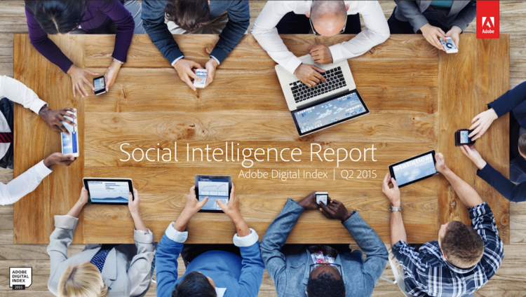 The cover of the newest Social Intelligence Report from Adobe Digital Index.