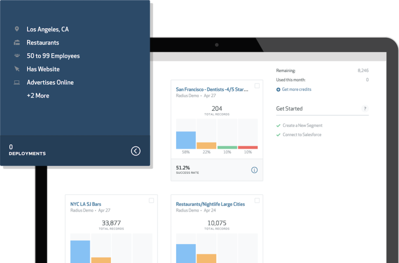 Creating a segment of prospects in Radius.