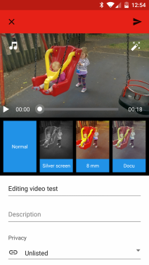 YouTube Android: Edit