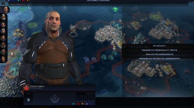 Duncan Hughes, leader of the North Sea Alliance in Rising Tide expansion for Civilization: Beyond Earth.