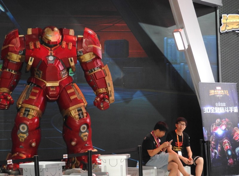 Marvel: Contest of Champions character at Longtu's booth at ChinaJoy.