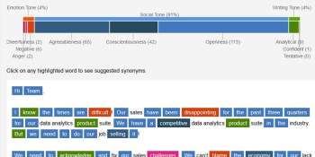 IBM Watson can analyze the tone of a message