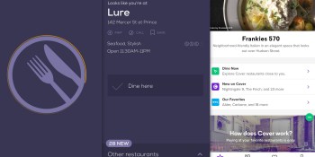 Restaurant payments startup Cover boasts discovery-centric redesign powered by Foursquare