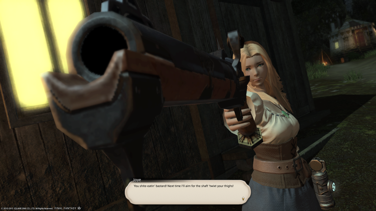 You'll met this pleasant woman when you try to unlock the Machinist job.