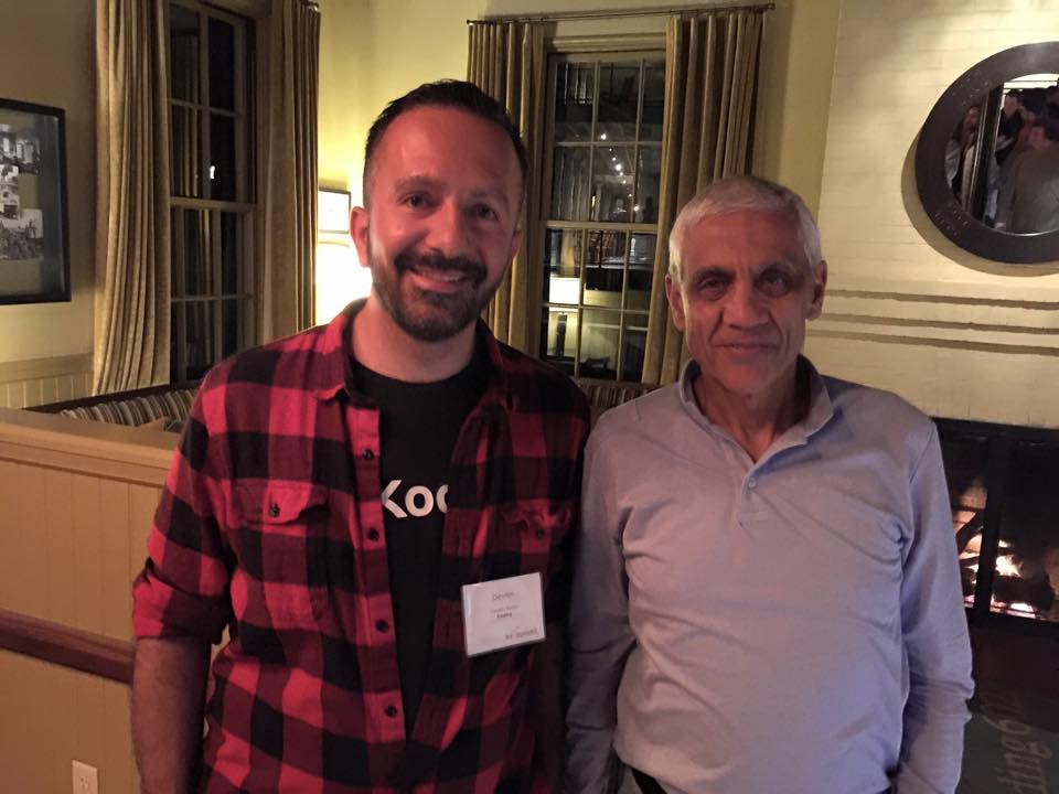 Koding's Devrim Yasar and Vinod Khosla.