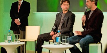 Google cofounders Larry Page and Sergey Brin form Alphabet, a new umbrella company that includes Google