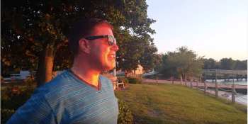 Watch a colorblind man become awestruck as he tries on EnChroma glasses at sunset