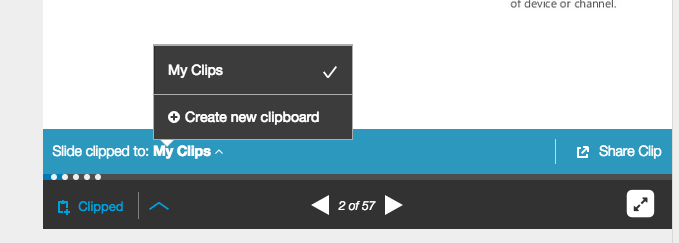 LinkedIn SlideShare clipping feature