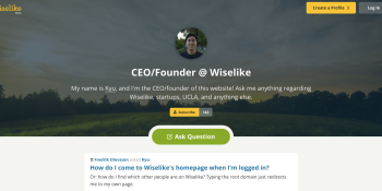 Wiselike opens in beta, raises $1.25M for its ‘Ask Me Anything’-like platform