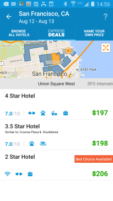 Priceline.com's mobile app