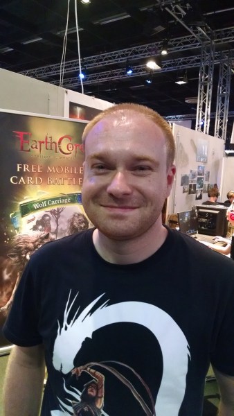 Tequila Games' PR manager Marcin Traczyk helped Earthcore stand out at the crowded Gamescom show.