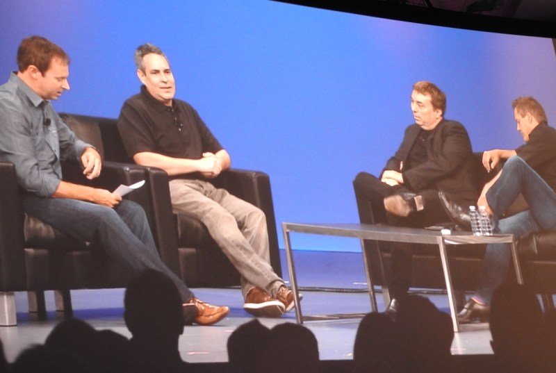 Chris Roberts, third from left, of Roberts Space Industries. 