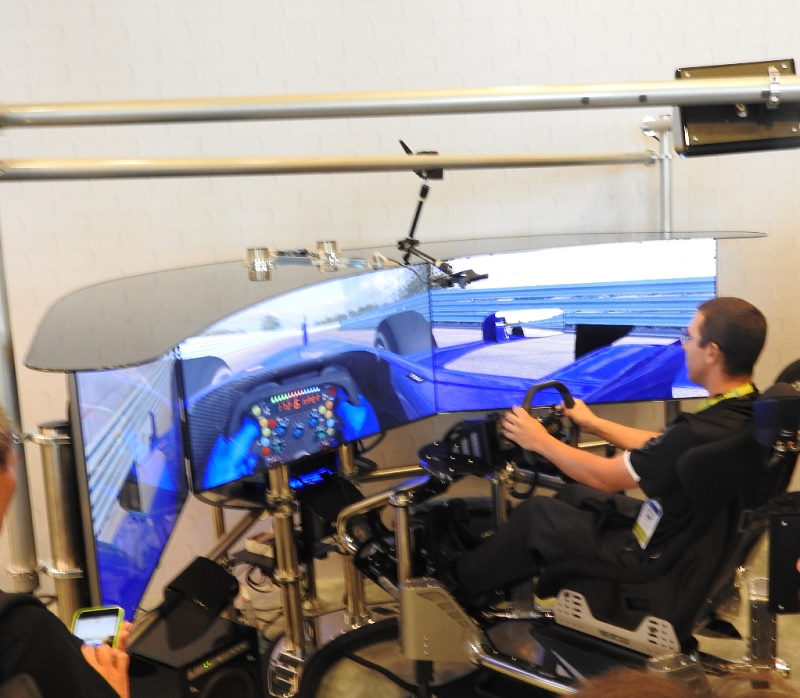 iRacing and VRX showed a n awesome racing simulator at IDF.