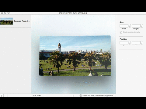 An animated GIF of a photo in the Parallax Previewer beta.