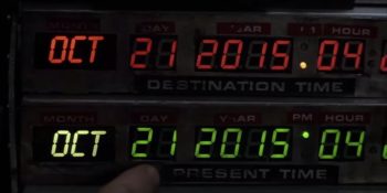 Yep, it’s Back to the Future Day. Here’s our obligatory roundup. Don’t judge.