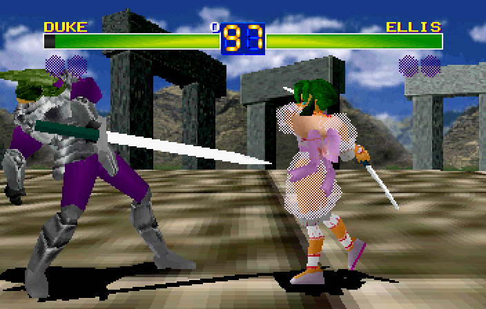 Battle Arena Toshinden was a 3D fighter about ninjas or something.