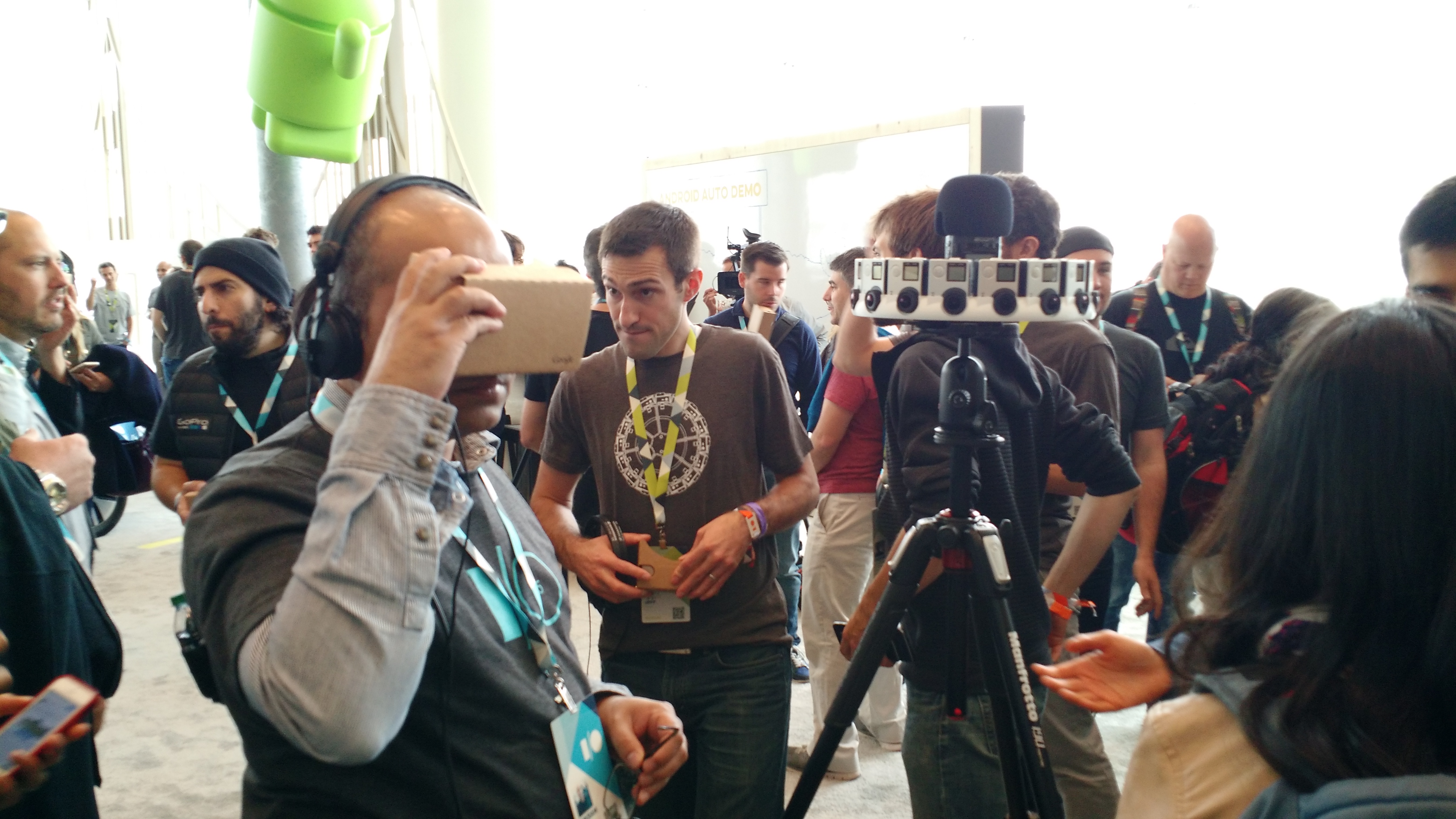 The GoPro Odyssey rig at the Google I/O conference in San Francisco on May 28.