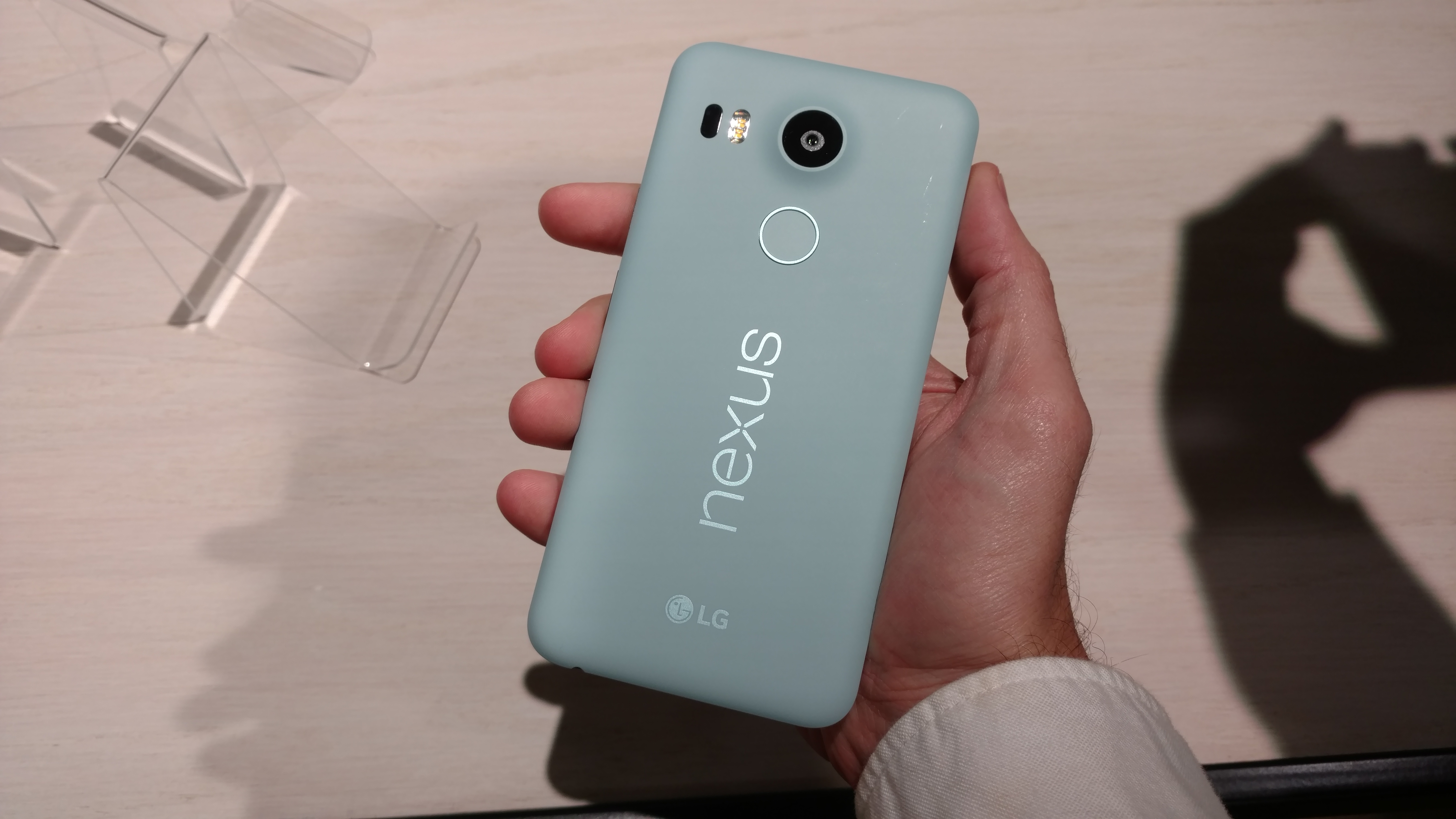 The back of LG's Google Nexus 5X.