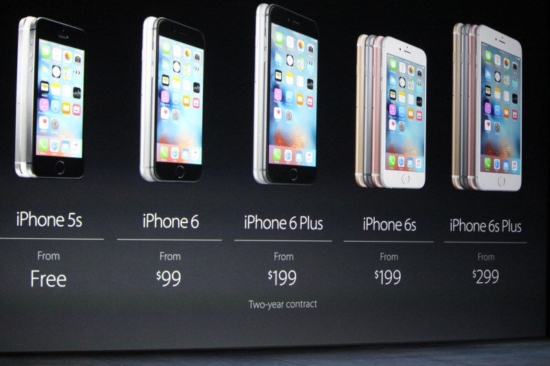 Apple's current iPhone line-up.