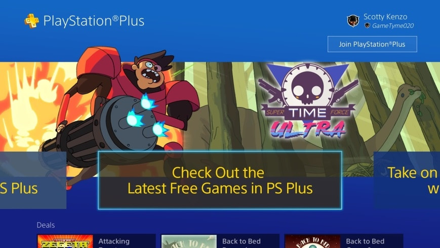 PS Plus section