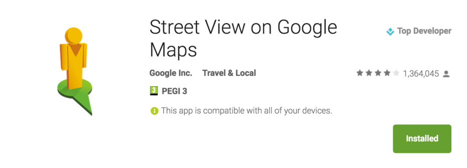 Google's new Street View standalone app