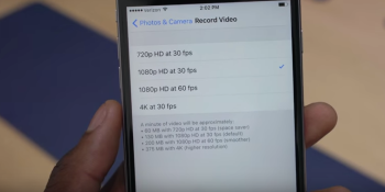 Shoot 40 minutes of 4K video and your 16GB iPhone 6s has no more space