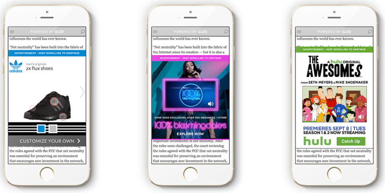 Sled Mobile's cost-per-second ad format