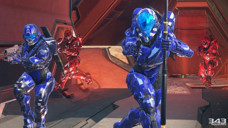 Arena mode on the Coliseum map in Halo 5: Guardians.