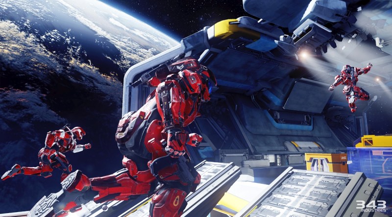 Halo 5: Guardians multiplayer Arena mode, Crossfire map.