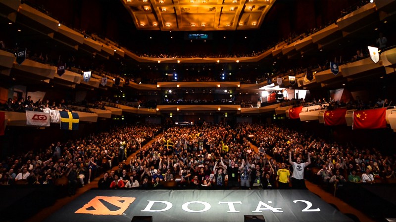 A large crowd at an esports event. 