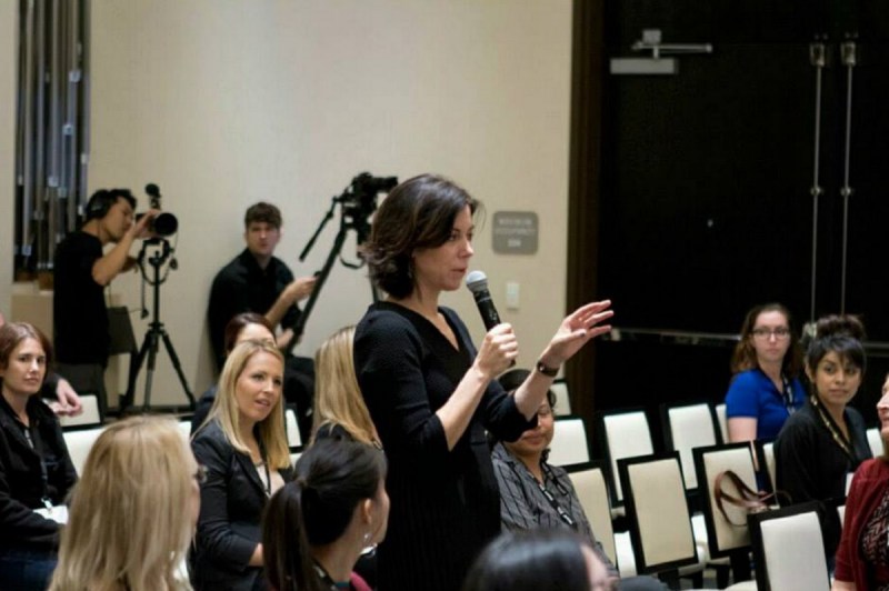 Audience interact at Girls in Tech Catalyst Conference in Phoenix.