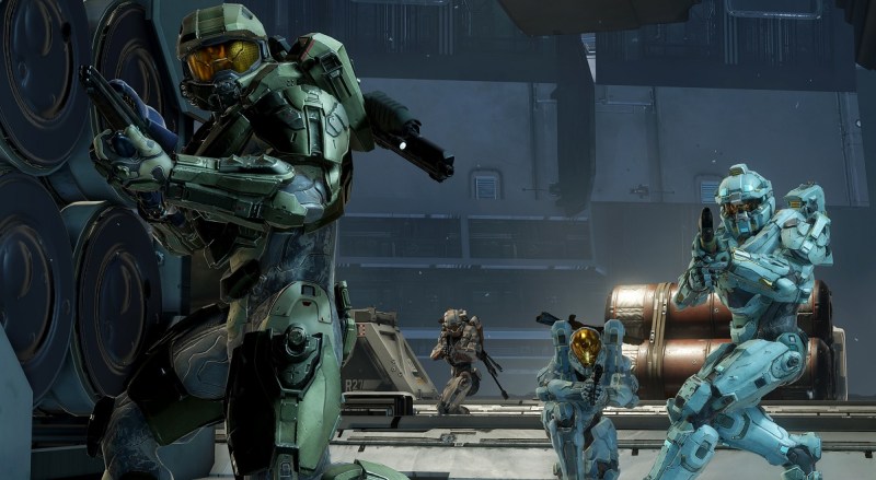 Blue team on the watch in Halo 5: Guardians. 