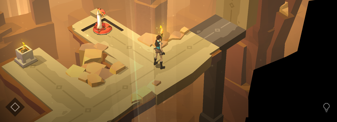 Lara Croft Go snake platform