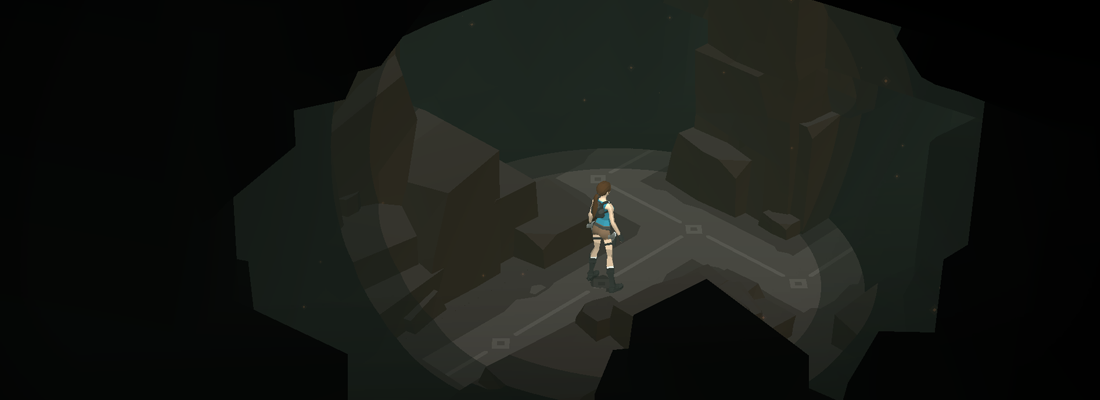 Lara Croft Go dark cave