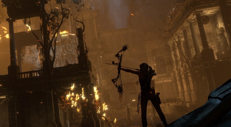 Lara Croft has her bow again in Rise of the Tomb Raider.